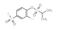 Sulfamic acid,N,N-dimethyl-, 2-chloro-4-(fluorosulfonyl)phenyl ester Structure
