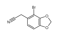 2-bromo-3,4-(methylenedioxy)phenylacetonitrile Structure