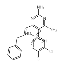 5-(3,4-dichlorophenyl)-6-[(E)-3-phenylprop-1-enyl]pyrimidine-2,4-diamine,sulfuric acid Structure