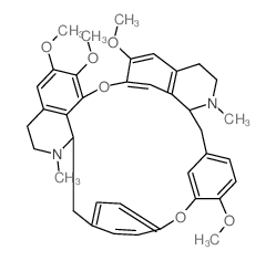 2H-1,24:12,15-Dietheno-6,10-metheno-16H-pyrido[2',3':17,18][1,10]dioxacycloeicosino[2,3,4-ij]isoquinoline,3,4,4a,5,16a,17,18,19-octahydro-9,21,22,26-tetramethoxy-4,17-dimethyl-,(4aR,16aS)-rel- Structure