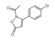 2-acetyl-3-(4-chlorophenyl)isoxazol-5(2H)-one结构式