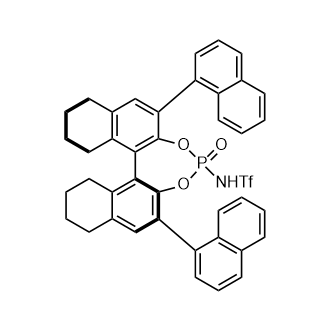 (11bS)-N-(2,6-Di(naphthalen-1-yl)-4-oxido-8,9,10,11,12,13,14,15-octahydrodinaphtho[2,1-d:1',2'-f][1,3,2]dioxaphosphepin-4-yl)-1,1,1-trifluoromethanesulfonamide Structure
