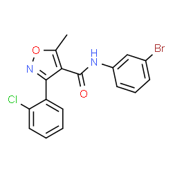 N-(3-BROMOPHENYL)(3-(2-CHLOROPHENYL)-5-METHYLISOXAZOL-4-YL)FORMAMIDE structure