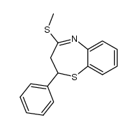 2,3-dihydro-4-methylthio-2-phenyl-1,5-benzothiazepine Structure