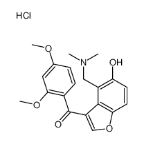[3-(2,4-dimethoxybenzoyl)-5-hydroxy-1-benzofuran-4-yl]methyl-dimethylazanium,chloride结构式