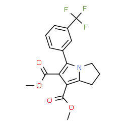 Dimethyl 5-[3-(trifluoromethyl)phenyl]-2,3-dihydro-1H-pyrrolizine-6,7-dicarboxylate结构式