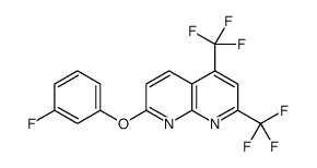 1,8-Naphthyridine,7-(3-fluorophenoxy)-2,4-bis(trifluoromethyl)-(9CI) Structure