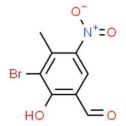 3-BROMO-2-HYDROXY-4-METHYL-5-NITRO-BENZALDEHYDE Structure