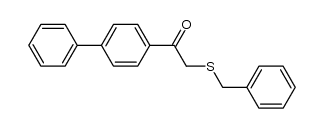 2-(benzylthio)-1-(4-phenylphenyl)ethanone结构式