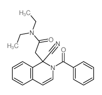 1-Isoquinolineacetamide,2-benzoyl-1-cyano-N,N-diethyl-1,2-dihydro- Structure
