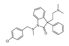 1-[(4-chlorophenyl)methyl-methylamino]-3-[2-(dimethylamino)ethyl]-3-phenylindol-2-one结构式