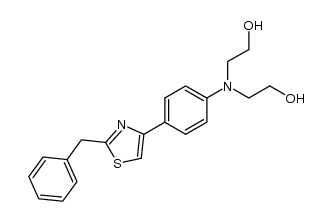 2,2'-[4-(2-benzyl-thiazol-4-yl)-phenylazanediyl]-bis-ethanol结构式