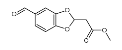 methyl 2-(5-formylbenzo[d][1,3]dioxol-2-yl)acetate结构式