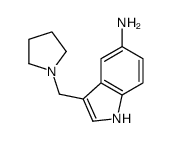 3-(pyrrolidin-1-ylmethyl)-1H-indol-5-amine结构式