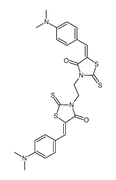 5,5'-bis-(4-dimethylamino-benzylidene)-2,2'-dithioxo-3,3'-ethanediyl-bis-thiazolidin-4-one结构式