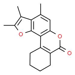 2,3,4-trimethyl-8,9,10,11-tetrahydro-7H-benzo[c]furo[2,3-f]chromen-7-one结构式