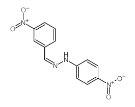 4-nitro-N-[(3-nitrophenyl)methylideneamino]aniline structure
