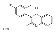 3-(4-bromo-2-methylphenyl)-2-methylquinazolin-4-one,hydrochloride Structure