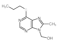 (8-methyl-6-propylsulfanyl-purin-9-yl)methanol structure