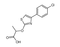 2-[[4-(4-chlorophenyl)-1,3-thiazol-2-yl]oxy]propanoic acid Structure