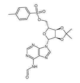 N6-formyl-O2',O3'-isopropylidene-O5'-(toluene-4-sulfonyl)-adenosine Structure