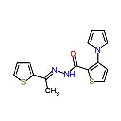 3-(1H-Pyrrol-1-yl)-N'-[(1E)-1-(2-thienyl)ethylidene]-2-thiophenecarbohydrazide结构式