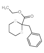 1,3-Dithiane-2-carboxylicacid, 2-(phenylmethyl)-, ethyl ester结构式