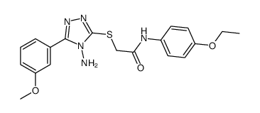 2-[[4-amino-5-(3-methoxyphenyl)-1,2,4-triazol-3-yl]sulfanyl]-N-(4-ethoxyphenyl)acetamide Structure