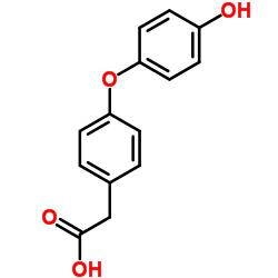 4-(4-hydroxyphenoxy)-Benzeneacetic acid结构式