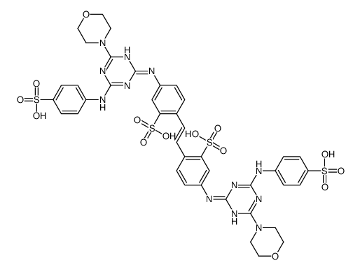 4,4'-Bis[4-morpholino-6-(p-sulfoanilino)-1,3,5-triazin-2-ylamino]-2,2'-stilbenedisulfonic acid结构式