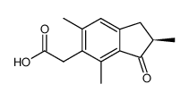 (2R)-2,3-Dihydro-2,4,6-trimethyl-3-oxo-1H-indene-5-acetic acid结构式