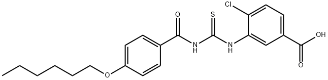 4-chloro-3-[[[[4-(hexyloxy)benzoyl]amino]thioxomethyl]amino]-benzoic acid picture