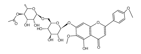 pectolinarigenin 7-(3'''-O-acetylrutinoside)结构式