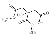 3-hydroxy-5-methoxy-3-methoxycarbonyl-5-oxo-pentanoic acid structure