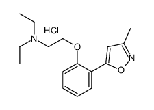 diethyl-[2-[2-(3-methyl-1,2-oxazol-5-yl)phenoxy]ethyl]azanium,chloride Structure