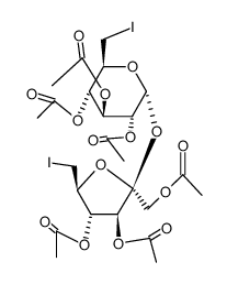 (2R,3R,4S,5S,6S)-2-(((2S,3S,4S,5S)-3,4-diacetoxy-2-(acetoxymethyl)-5-(iodomethyl)tetrahydrofuran-2-yl)oxy)-6-(iodomethyl)tetrahydro-2H-pyran-3,4,5-triyl triacetate结构式