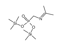 [(Isopropylideneamino)methyl]phosphonic acid bis(trimethylsilyl) ester structure