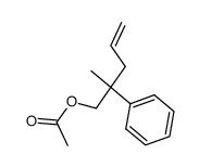 2-methyl-2-phenylpent-4-enyl acetate Structure