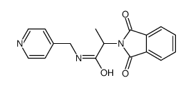 2-(1,3-dioxoisoindol-2-yl)-N-(pyridin-4-ylmethyl)propanamide结构式