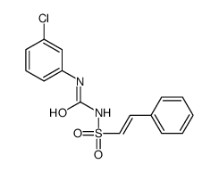 1-(3-chlorophenyl)-3-(2-phenylethenylsulfonyl)urea Structure