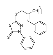 N-(2-cyanophenyl)-2-[(4-phenyl-5-sulfanylidene-1,3,4-thiadiazol-2-yl)sulfanyl]acetamide Structure