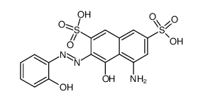 2-(2-Hydroxy-1-benzolazo)-8-amino-naphthol-(1)-disulfonsaeure-(3,6)结构式