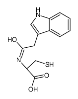 (2R)-2-[[2-(1H-indol-3-yl)acetyl]amino]-3-sulfanylpropanoic acid结构式