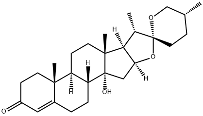 (25R)-14-Hydroxyspirost-4-en-3-one结构式