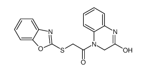 2(1H)-Quinoxalinone,4-[(2-benzoxazolylthio)acetyl]-3,4-dihydro-(9CI) Structure