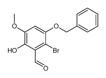 2-bromo-6-hydroxy-5-methoxy-3-phenylmethoxybenzaldehyde结构式