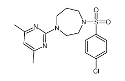 1H-1,4-Diazepine, 1-[(4-chlorophenyl)sulfonyl]-4-(4,6-dimethyl-2-pyrimidinyl)hexahydro- (9CI) Structure