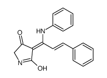 3-(1-anilino-3-phenylprop-2-enylidene)pyrrolidine-2,4-dione Structure