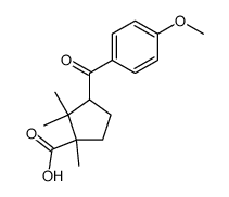 3-(4'-methoxy benzoyl)-1,2,2-trimethyl-cyclopentane-carboxylic acid Structure