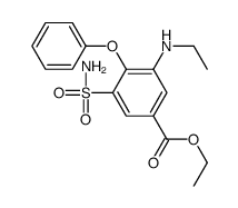 ethyl 3-(ethylamino)-4-phenoxy-5-sulfamoylbenzoate Structure